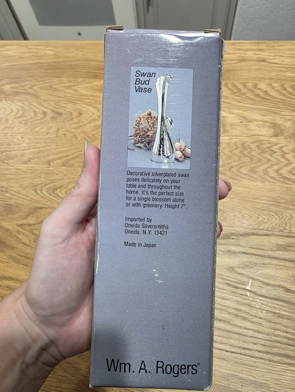 Swan Bud Vase - Silver Finish